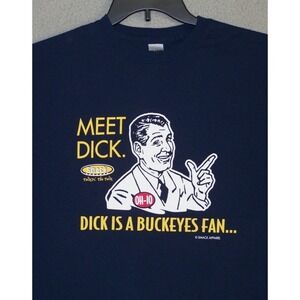 Dont be a Dick Shirt Adult Extra Large Blue Graphic Short Sleeve Classic Men